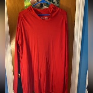 ZYIA Men’s red performance hoodie.